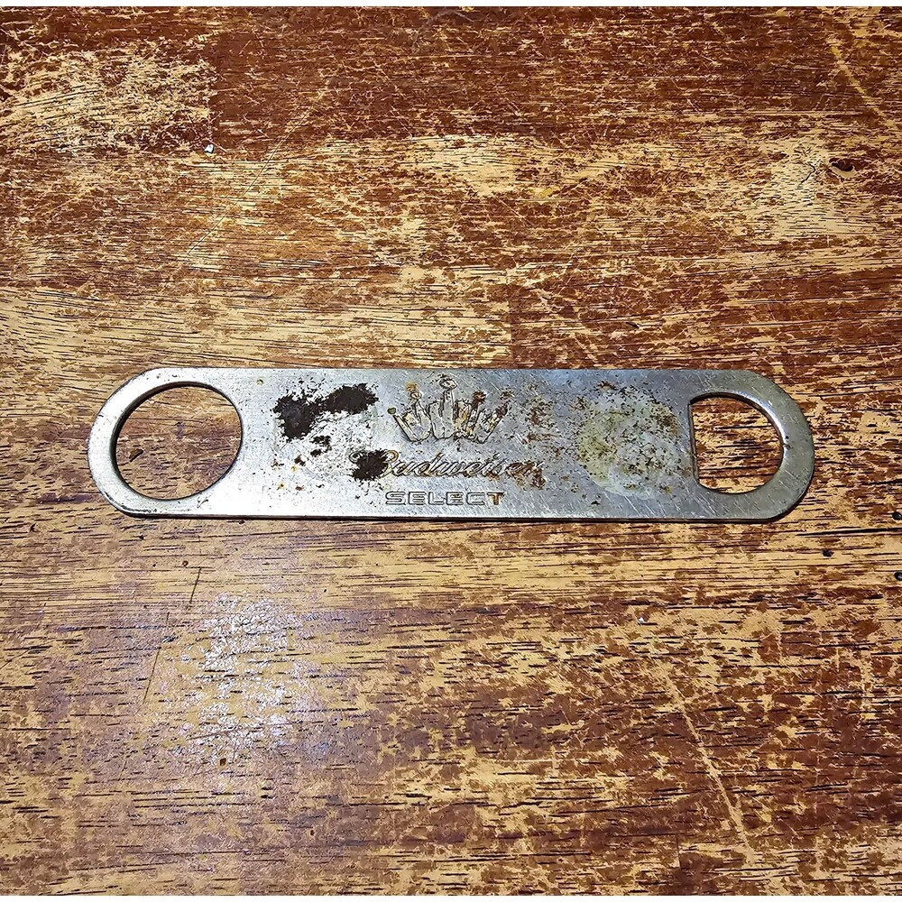 Budweiser Select Metal Flat Bottle Opener Bar Tool Breweriana